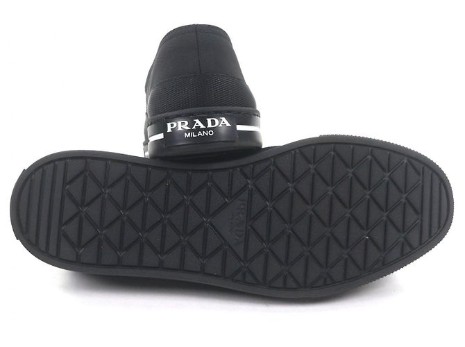 Mocassins Prada en nylon noir - vue 5