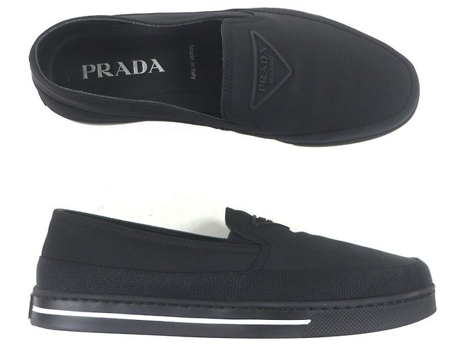 Mocassins Prada en nylon noir - vue 6