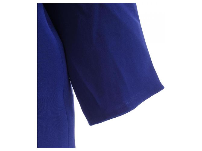 Top in seta blu Céline - vista 6