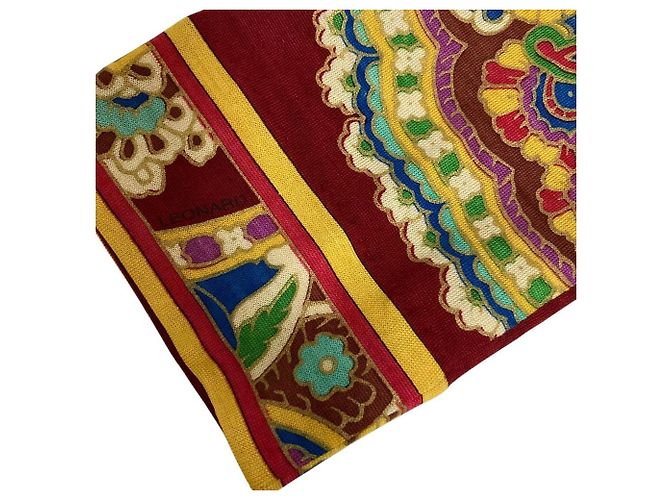 Leonard Kleid mit Paisley-Print, Stehkragen und Gürtel - Ansicht 8