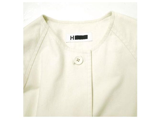 Autre Marque H BEAUTY&YOUTH Cotton Collarless Coat - view 4