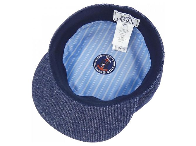 Hermès Gorra de denim Hermes CABOURG H ANCRE - vista 5