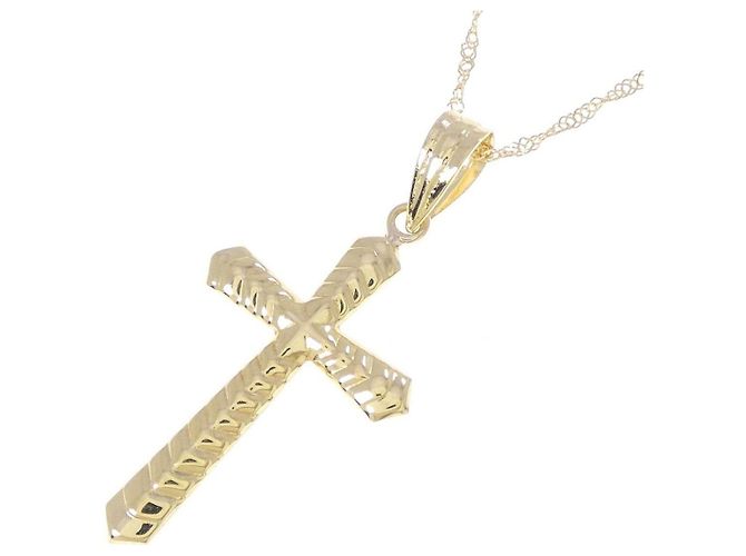 Autre Marque Collana Croce LuxUness Au750 Oro Rosa - vista 3