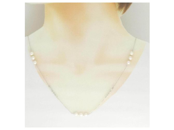 Autre Marque Collar de perlas Akoya en oro blanco Au750 - vista 6