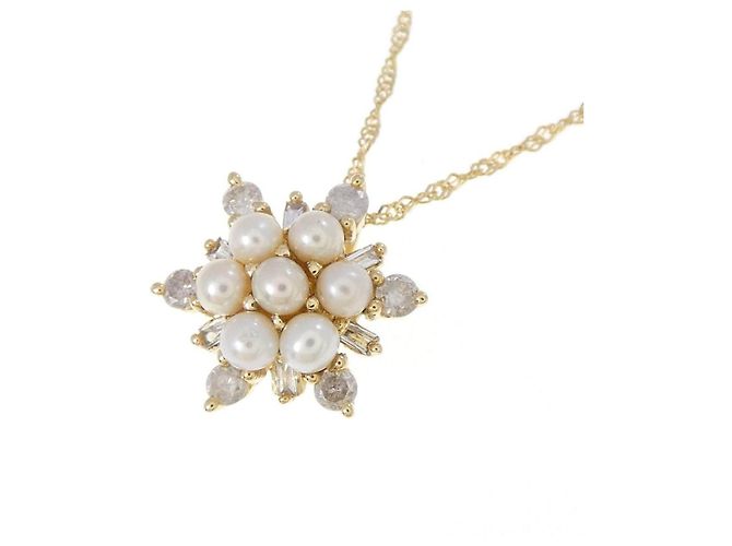Autre Marque Collana in perle Akoya e diamanti Au750 - vista 3