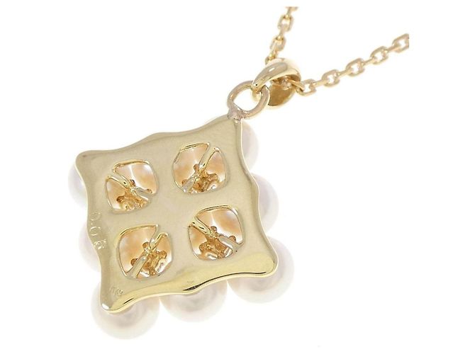Autre Marque Collana in oro giallo Au750 con perla Akoya e diamanti - vista 4
