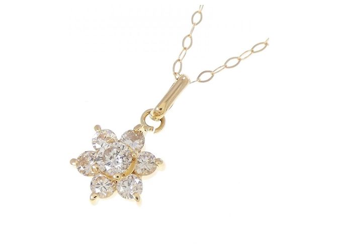 Autre Marque Collar Au750 Flower Diamond - vista 3