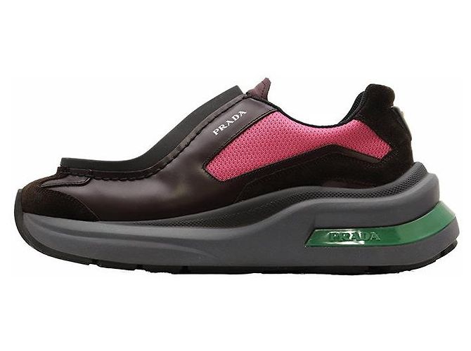 Prada System Leather Sneakers - view 3