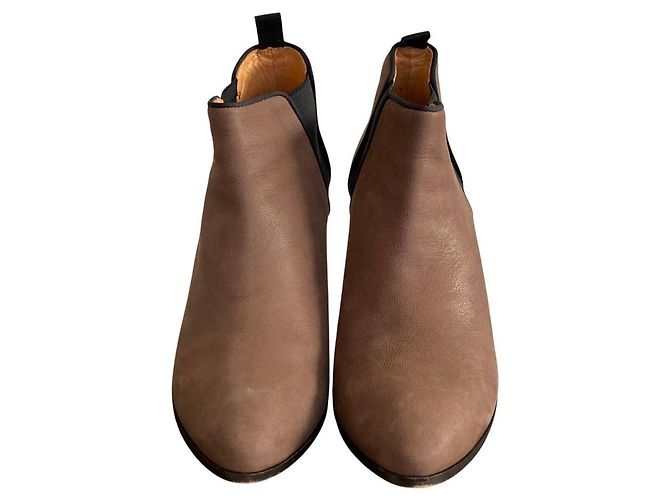Bottines en cuir Lanvin en Bleu - vue 2