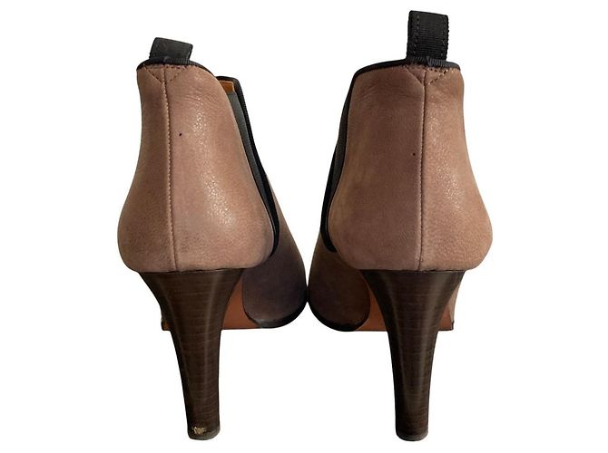 Bottines en cuir Lanvin en Bleu - vue 3