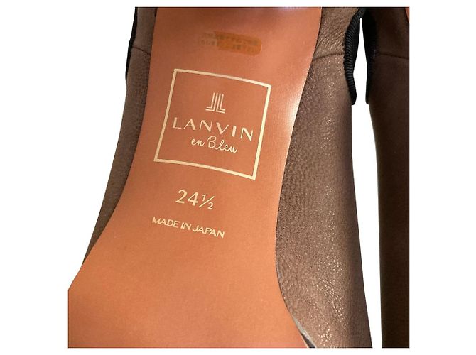 Bottines en cuir Lanvin en Bleu - vue 7