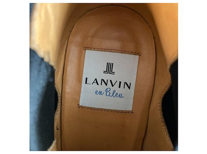 Bottines en cuir Lanvin en Bleu - vue 8