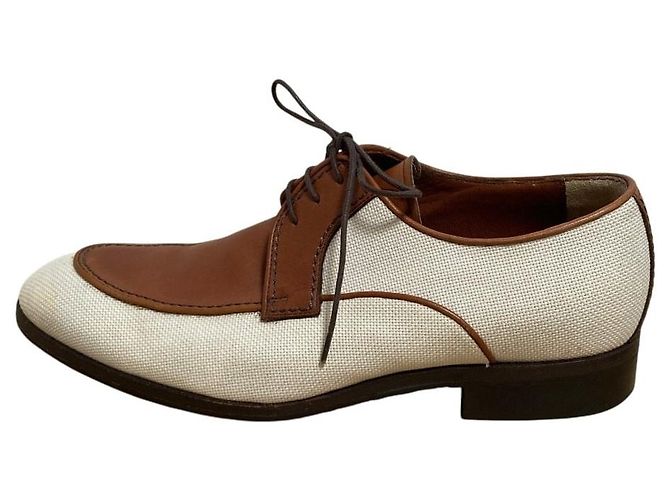 Scarpe business Louis Vuitton in pelle e canvas - vista 3