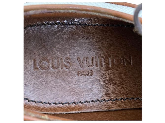 Scarpe business Louis Vuitton in pelle e canvas - vista 7