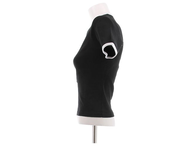 Courreges T-shirt assimétrica preta - vista 4