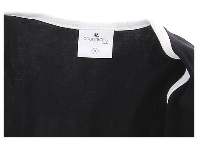 Courreges T-shirt assimétrica preta - vista 5
