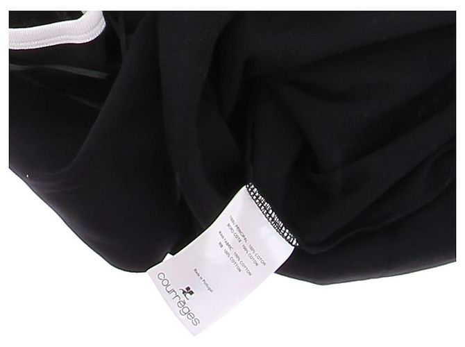 Courreges T-shirt assimétrica preta - vista 6
