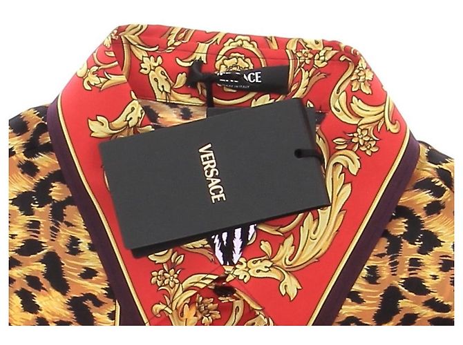 Versace Camisa estampada vermelha FW25 - vista 5