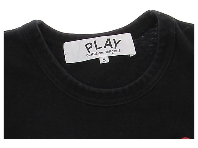 Autre Marque Camiseta negra de algodón COMME DES GARÇONS PLAY - vista 5