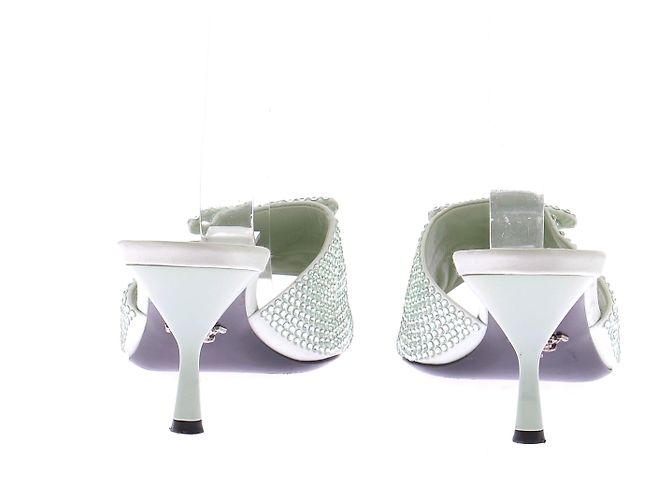 Prada Mules mit Strass in Minzgrün - Ansicht 4