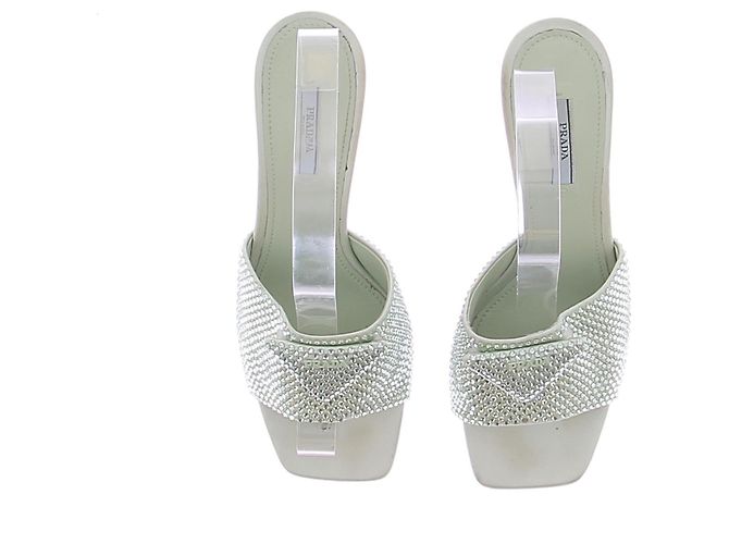 Prada Mules mit Strass in Minzgrün - Ansicht 6