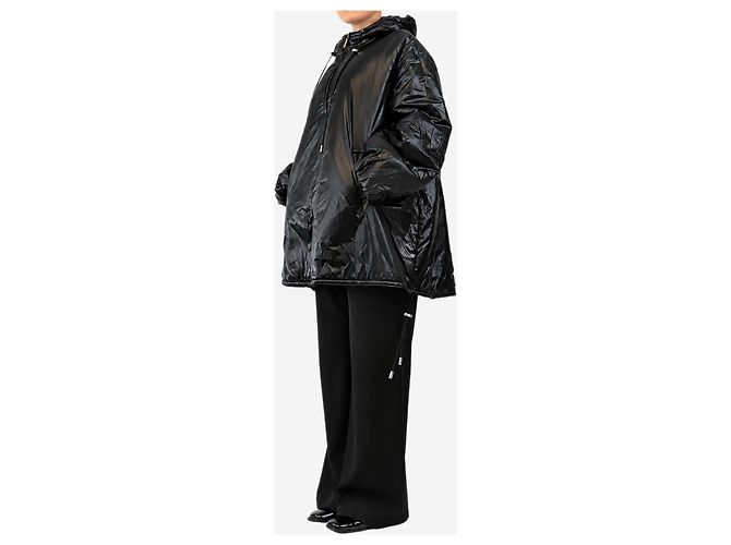 Autre Marque Gesteppter Nylon-Anorak mit Kapuze in Schwarz - size L - Ansicht 3