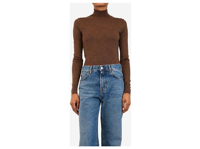 Joseph Kaschmir-Strickoberteil mit Rollkragen in Braun - size XS - Ansicht 3