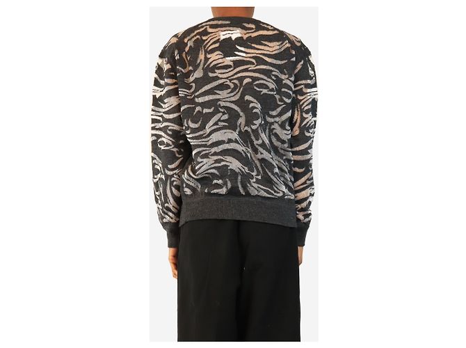 Alexander Wang Pull en maille transparente jacquard gris - size XS - vue 2