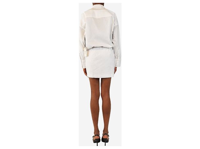 Staud Abito camicia corto bianco a maniche lunghe - size XS - vista 2