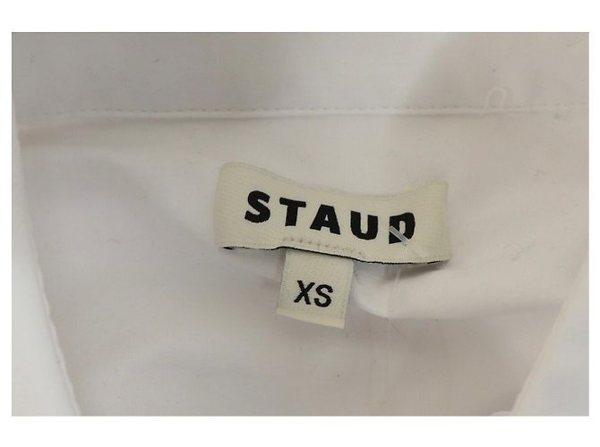 Staud Abito camicia corto bianco a maniche lunghe - size XS - vista 4