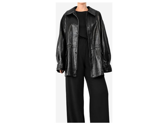 Autre Marque Schwarze Kunstlederjacke - size L - Ansicht 3