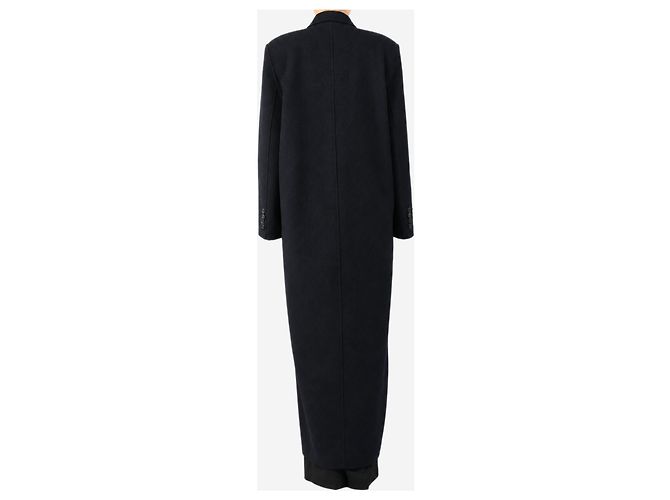 Autre Marque Navy double-breasted long coat - size UK 10 - view 2