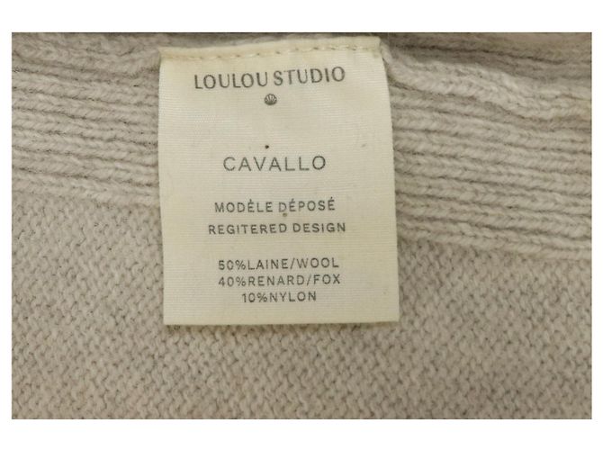 Autre Marque Strickpullover mit Rundhalsausschnitt meliert Hafer - size XS - Ansicht 3