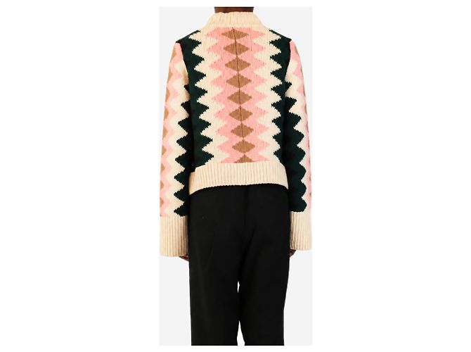 Khaite Lima Intarsia-Zickzack-Kaschmirpullover mehrfarbig - size XS - Ansicht 2