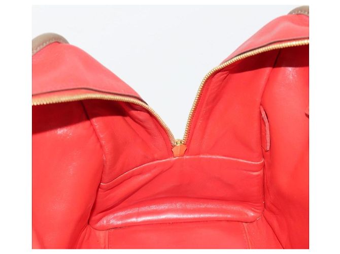 LOEWE Amazona 36 Handtasche Leder Rot Gold - Ansicht 21