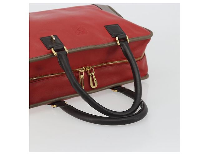 LOEWE Amazona 36 Handtasche Leder Rot Gold - Ansicht 7