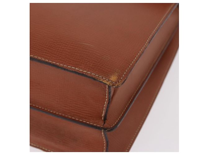LOEWE Pasta de couro castanho dourado - vista 15