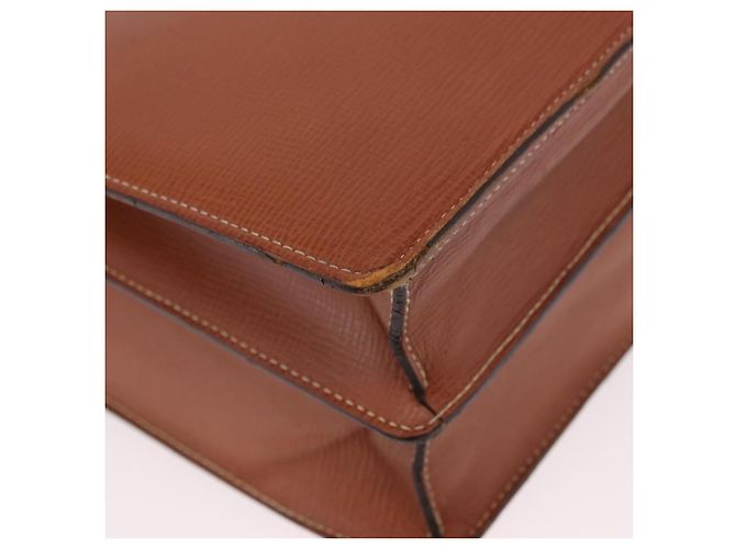 LOEWE Pasta de couro castanho dourado - vista 16
