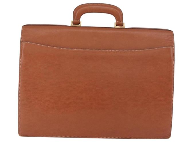 LOEWE Pasta de couro castanho dourado - vista 2