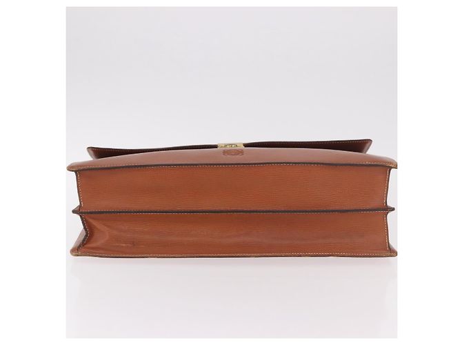 LOEWE Pasta de couro castanho dourado - vista 5