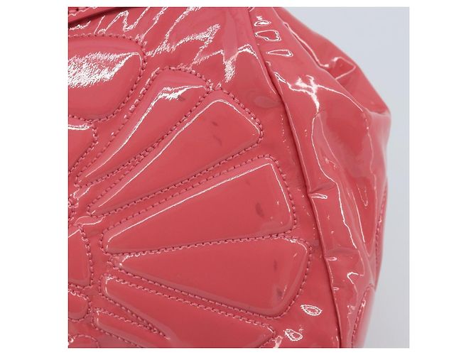 Miu Miu Sac à épaule à chaîne Cuir verni Rose Argent - vue 10