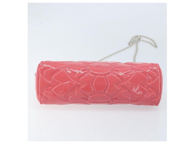 Miu Miu Sac à épaule à chaîne Cuir verni Rose Argent - vue 5