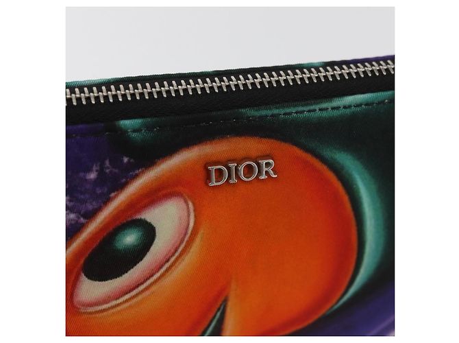 Christian Dior Pouch Nylon Orange Silver - vista 17