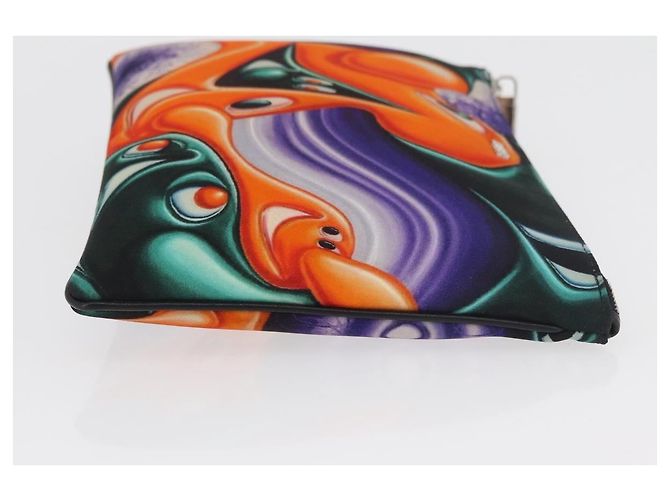 Christian Dior Pouch Nylon Orange Silver - vista 3