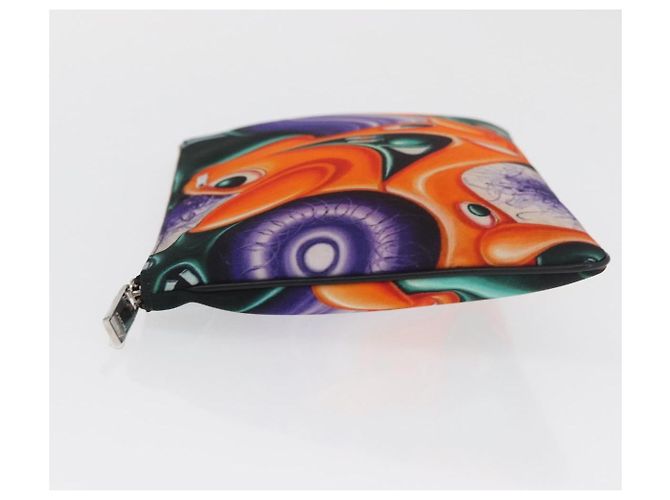 Christian Dior Pouch Nylon Orange Silver - vista 4