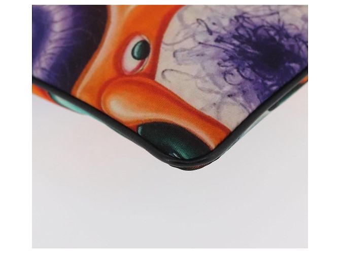 Christian Dior Pouch Nylon Orange Silver - vista 7