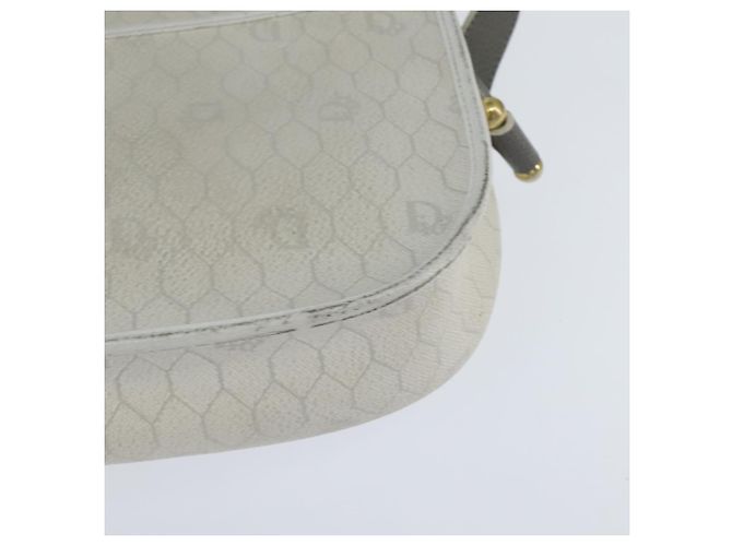 Christian Dior Honeycomb Canvas Shoulder Bag PVC White gold - vista 16
