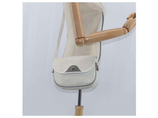 Christian Dior Honeycomb Canvas Shoulder Bag PVC White gold - vista 21