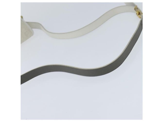 Christian Dior Honeycomb Canvas Shoulder Bag PVC White gold - vista 7
