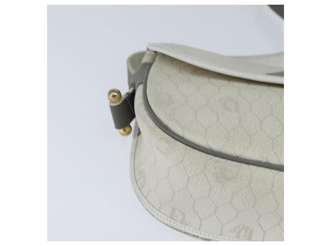 Christian Dior Honeycomb Canvas Shoulder Bag PVC White gold - vista 9